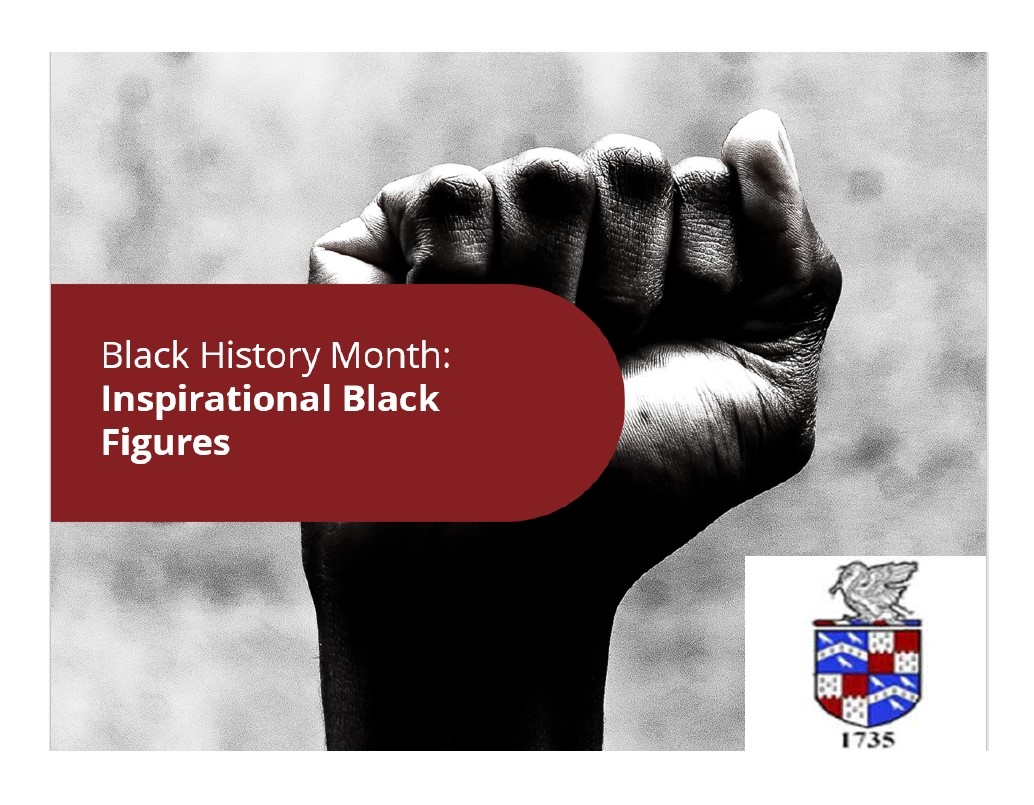We are celebrating Black History Month at Lacon Childe, its a month long celebration of the achievements of Black figures throughout history. 